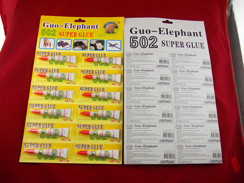 new guo-elephant 3g  super glue  (12pcs/card)